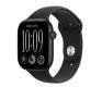 Watch seria 12 GPS+Cellular, koperta 42 mm z aluminium w kolorze czarnym, pasek sportowy w kolorze czarnym - rozmiar S/M