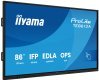 iiyama TE8613A-B2AG signage display Kiosk 2,17 m (85.6") Wi-Fi 500 cd/m2 4K Ultra HD Czarny Ekran dotykowy Procesor wbudowany Android 24/7