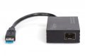 Karta sieciowa USB 3.0 typ A na Gigabit SFP, adapter światłowodowy 1000 Mb/s, moduł SFP sprzedawany osobno