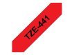 BROTHER TZe441 Taśma Brother 18mm BLACK ON RED