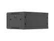 Szafa instalacyjna rack wisząca 19 cali 4U 600x450 czarna drzwi metalowe (flat pack)