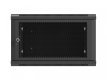 Szafa instalacyjna rack wisząca 19 cali 6U 600x600 czarna drzwi perforowane (flat pack)