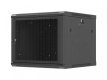Szafa instalacyjna rack wisząca 19 cali 9U 600x600 czarna drzwi perforownae ( flat pack)