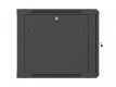 Szafa instalacyjna rack wisząca 19 cali 9U 600x600 czarna drzwi perforownae ( flat pack)