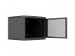 Szafa instalacyjna rack wisząca 19 cali 9U 600x600 czarna drzwi perforownae ( flat pack)