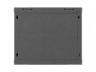 Szafa instalacyjna rack wisząca 19 cali 9U 600x600 czarna drzwi perforownae ( flat pack)