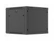 Szafa instalacyjna rack wisząca 19 cali 9U 600x600 czarna drzwi perforownae ( flat pack)