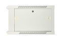 Extralink Szafa rack 6U 600x600 ASP Szara montowana na ścianie, drzwi blaszane pełne