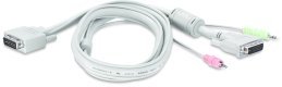 TRENDnet KVM Switch 2-Port DVI/USB/Audio mit Kabeln