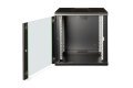 Digitus Szafa sieciowa wisząca Unique 19" 12U rack 600x600, drzwi szyba, czarny, niedzielona, złożona, 100kg