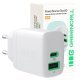 Ładowarka sieciowa 30W 1xUSB-C 1xUSB-A biała