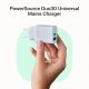 Ładowarka sieciowa 30W 1xUSB-C 1xUSB-A biała