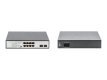 Digitus Przełącznik sieciowy niezarządzalny desktop 8x RJ45 Gb/s (w tym 6xPoE)+ 2x SFP, PoE++ max budżet 180W